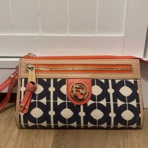 Spartina Fan Fare Wallet - Navy & Coral